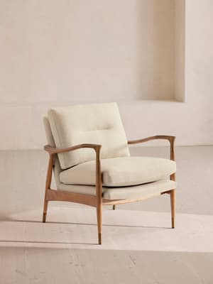 Theodore Oak Armchair - Linen - Bisque - US - Listing Image