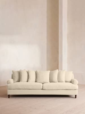Audrey Four Seater Sofa - Linen - Bisque - Listing Image