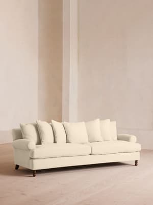 Audrey Four Seater Sofa - Linen - Bisque - US - Hover Image