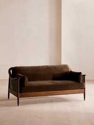 Atlanta Three Seater - Velvet - Chocolate Brown - US - Listing Image
