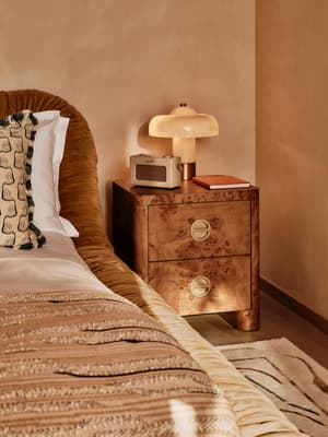 Warwick Bedside Table - Mappa Burl - Listing Image