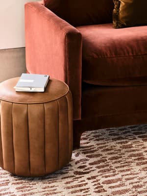 Romi Footstool - Moore & Giles Virtue Chestnut Leather - Hover Image
