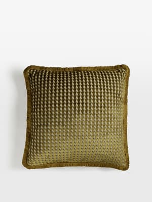 Charis Square Cushion - Large - Ochre - Listing Image