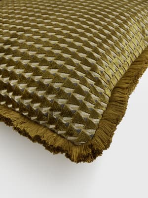 Charis Square Cushion - Large - Ochre - Hover Image