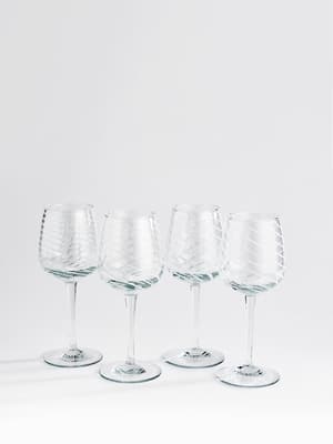 Coletta White Wine Glass - White - Set of Four - Hover Image