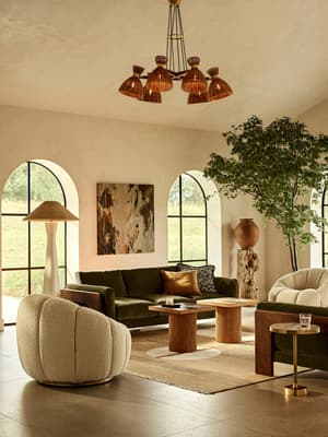 Marcia Three Seater Sofa - Velvet - Olive - Hover Image