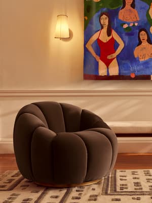 Garret Armchair - Velvet - Chocolate Brown - Listing Image