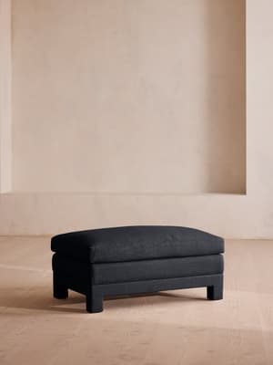 Ashford Ottoman - Linen - Indigo - Listing Image