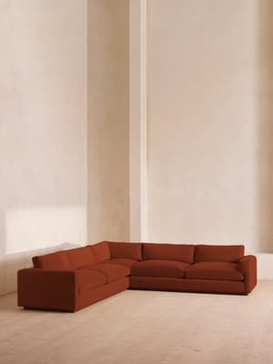 Mossley Corner Sofa - Velvet Rust - Hover Image