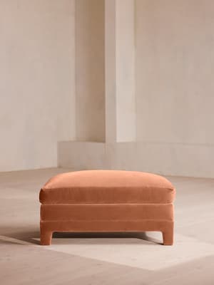 Ashford Ottoman - Velvet - Antique Rose - Hover Image