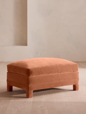 Ashford Ottoman - Velvet - Antique Rose - Listing Image