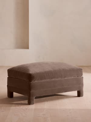 Ashford Ottoman - Velvet - Taupe - Listing Image