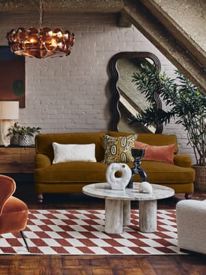 Arundel Three Seater Sofa - Velvet - Mustard - Listing Image