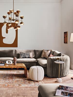 Vivienne Modular Corner Sofa - Velvet - Taupe - Listing Image