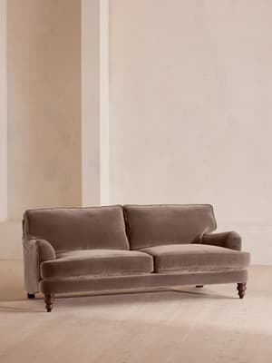 Arundel Three Seater Sofa - Velvet - Taupe - Hover Image