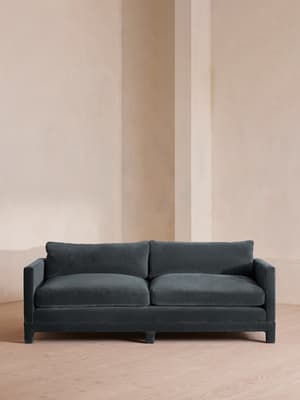 Ashford Three Seater Sofa - Velvet - Grey Blue - US - Hover Image