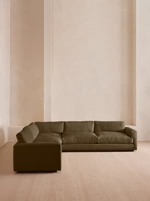 Mossley Corner Sofa - Linen - Olive - US - Hover Image