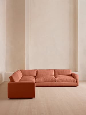 Mossley Corner Sofa - Linen - Antique Rose - US - Hover Image