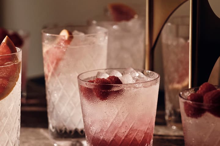Crystal rocks glass for cocktails