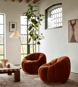 Garret Armchair - Velvet - Rust - Hover Image