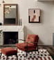 Theodore Footstool - Velvet - Rust - US - Hover Image