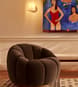 Garret Armchair - Velvet - Chocolate Brown - US - Hover Image