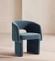 Morrell Dining Chair - Velvet - Grey Blue - Hover Image