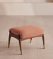 Theodore Footstool - Textured Wool Boucle - Coral - Listing Image