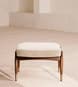 Theodore Footstool - Velvet - Porcelain - Hover Image