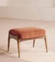 Theodore Oak Footstool - Velvet - Antique Rose - Listing Image