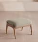 Theodore Oak Footstool - Textured Wool Boucle - Pistachio - Listing Image