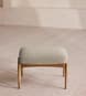 Theodore Oak Footstool - Textured Wool Boucle - Pistachio - US - Hover Image