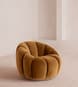 Garret Armchair - Velvet - Mustard - Hover Image