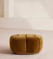 Garret Footstool - Velvet - Mustard - Hover Image
