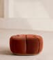 Garret Footstool - Velvet - Rust - Hover Image
