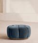 Garret Footstool - Velvet - Grey Blue - Hover Image