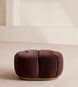 Garret Footstool - Velvet Aubergine - UK - Hover Image