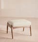 Theodore Oak Footstool - Linen - Bisque - Listing Image