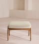 Theodore Oak Footstool - Linen - Bisque - Hover Image