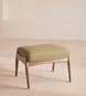 Theodore Oak Footstool - Linen - Wheat - Listing Image
