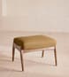 Theodore Oak Footstool - Linen - Ochre - US - Listing Image