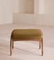Theodore Oak Footstool - Linen - Ochre - US - Hover Image