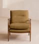 Theodore Oak Armchair - Linen - Ochre - Hover Image