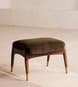 Theodore Footstool - Velvet - Chocolate Brown - Listing Image