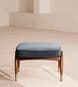 Theodore Footstool - Velvet - Grey Blue - Hover Image