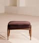 Theodore Footstool - Velvet - Aubergine - UK - Hover Image