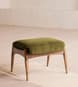 Theodore Oak Footstool Velvet Olive - US - Listing Image