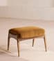 Theodore Oak Footstool - Velvet - Mustard - Listing Image