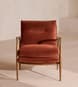 Theodore Oak Armchair - Velvet Rust - US - Hover Image
