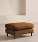 Audrey Rectangle Ottoman - Linen - Terracotta - US - Listing Image